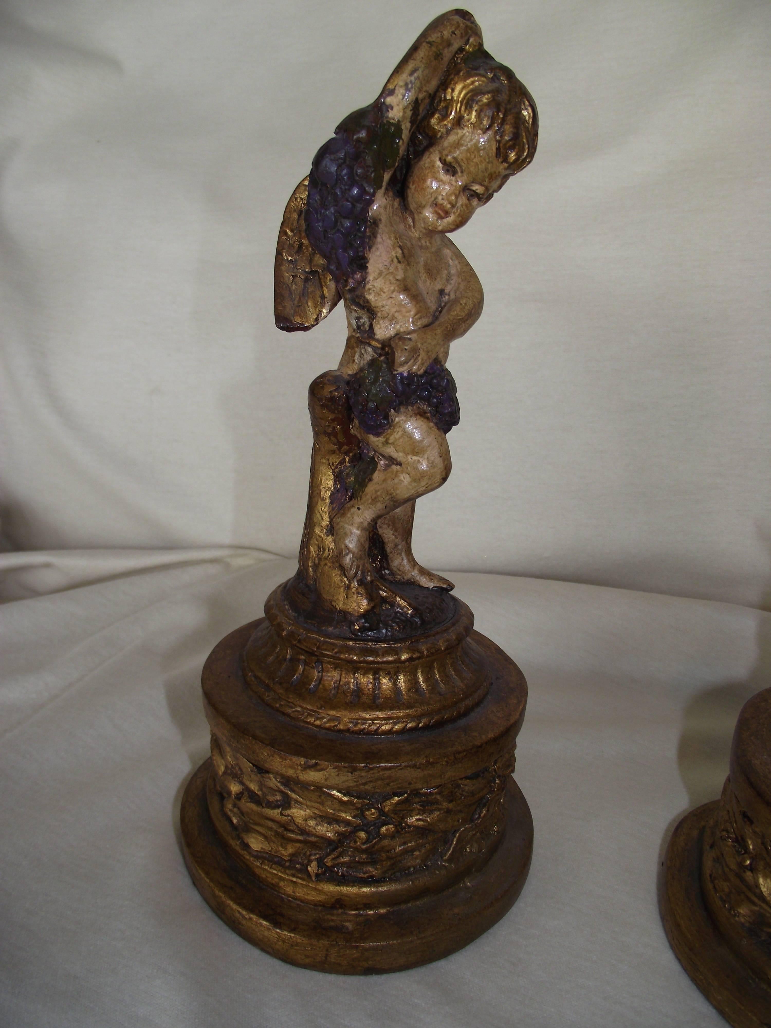 Two Mac sculpture cherubs. Great decorative pieces.  

If purchased as a Christmas gift items will be beautifully packaged in one of our beautiful reusable gift boxes (see Picture)   Great Valentine's day gift.

