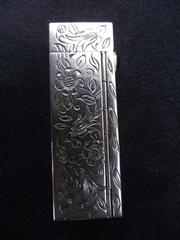 Art Deco Sterling Silver Lipstick Case /Pop Up Mirror , 1930's, Vanity Piece