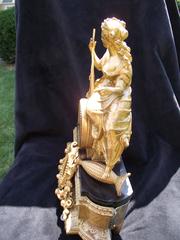 Antique French Figure Clock, Honors Amphitrite, Poseidon's Wife