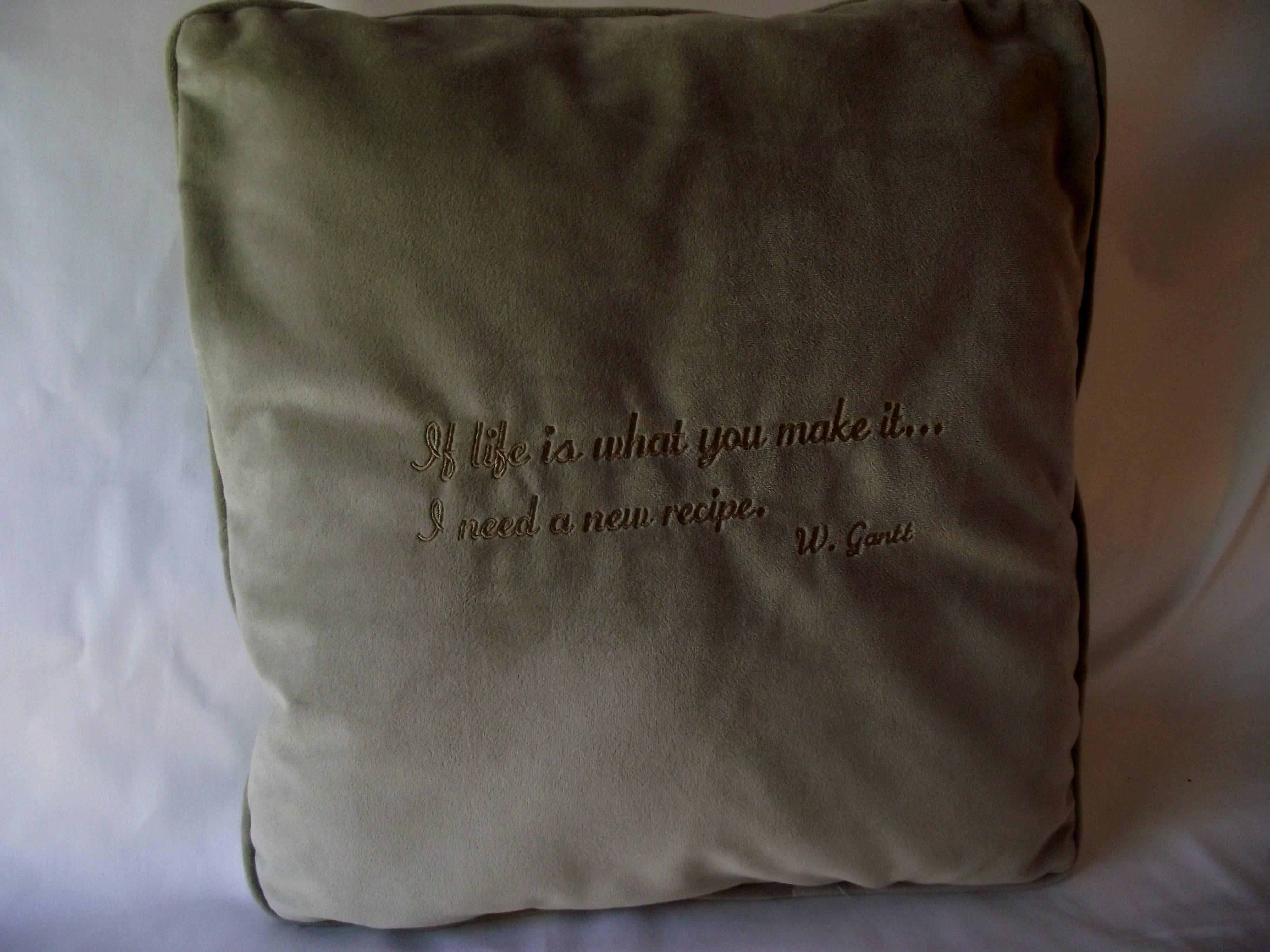 Statement Throw Pillows, Unusual Pillows, Philosophy Pillows, gifts for men In Excellent Condition For Sale In Harrisburg, PA