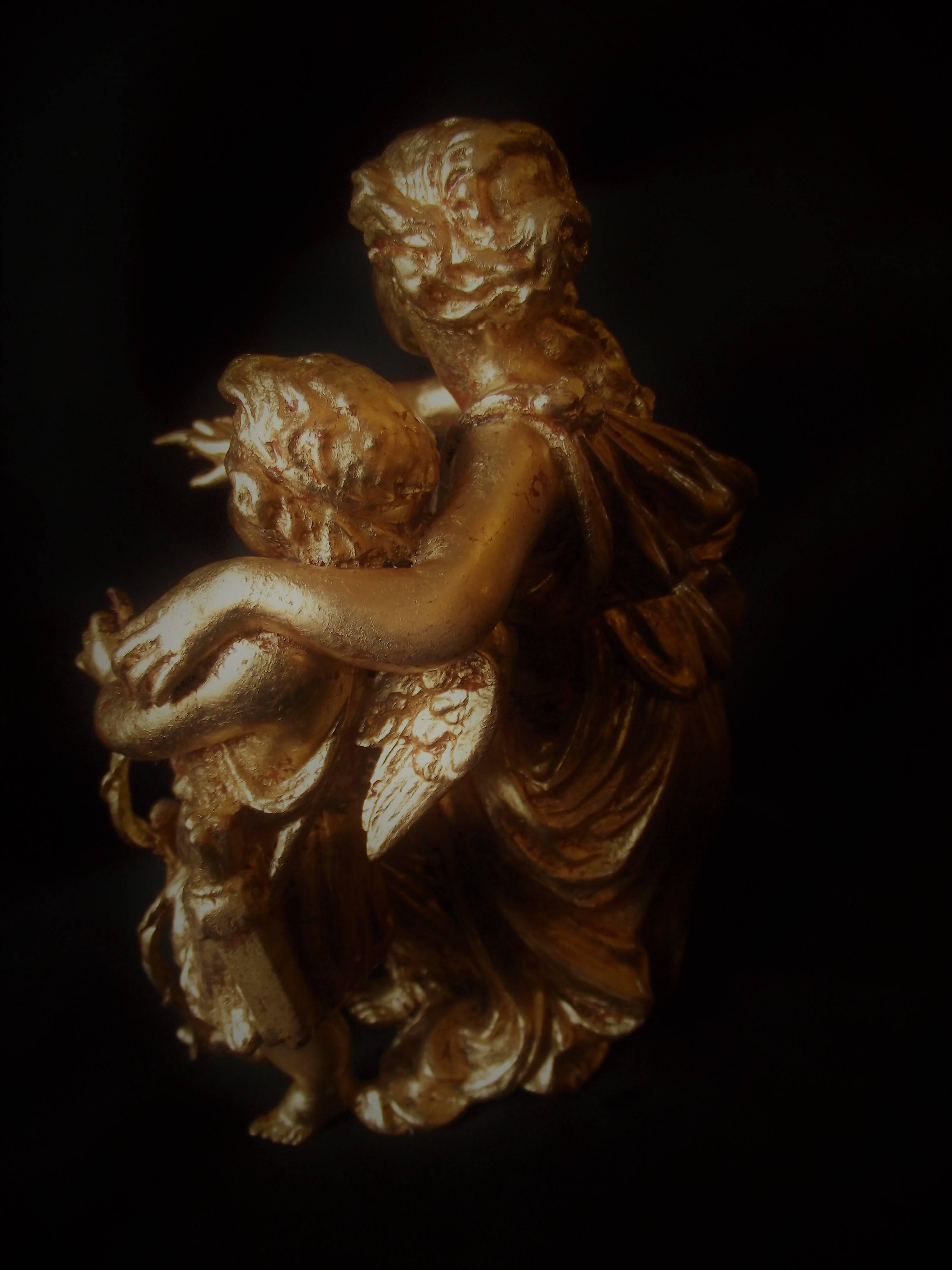 Late 19th Century Classic Sculpture of Aphrodite and Cupid, Valentines Gift For Sale