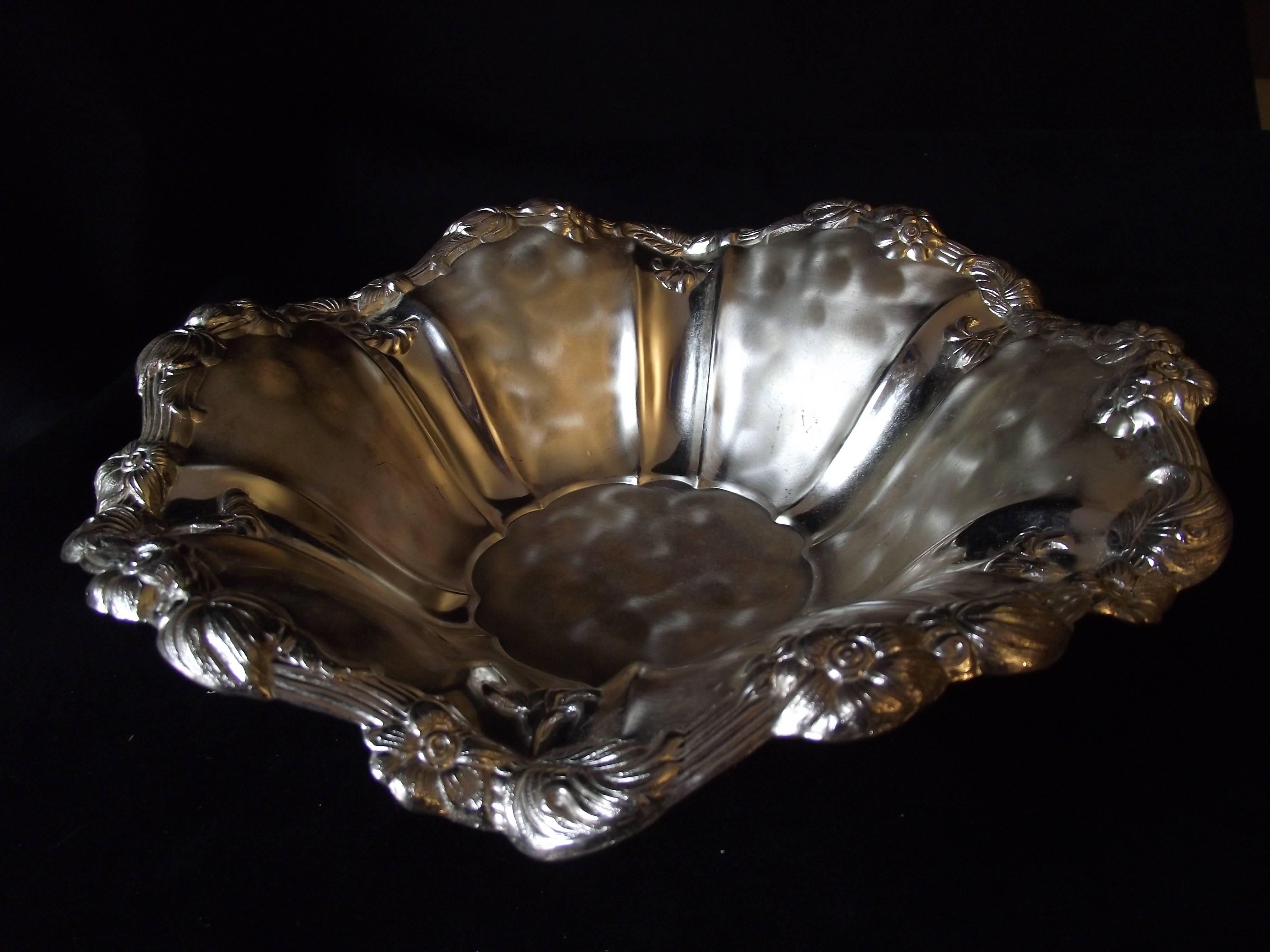 Art Deco Silver Plated Bowl by Ikora In Good Condition In Harrisburg, PA