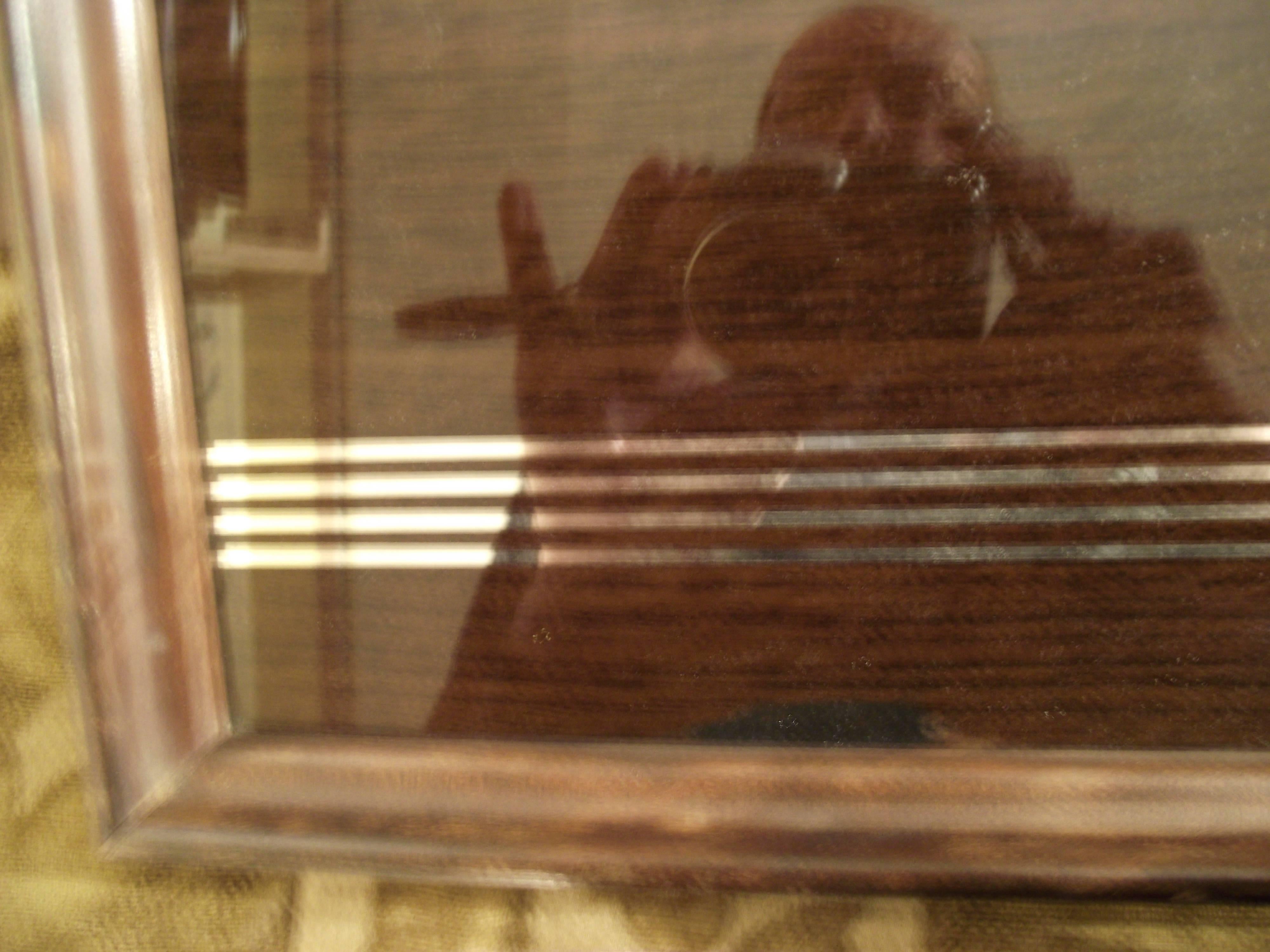 Glass Art Deco Tray with Mirror Silver Design, Serving Tray, Man's Dresser Tray