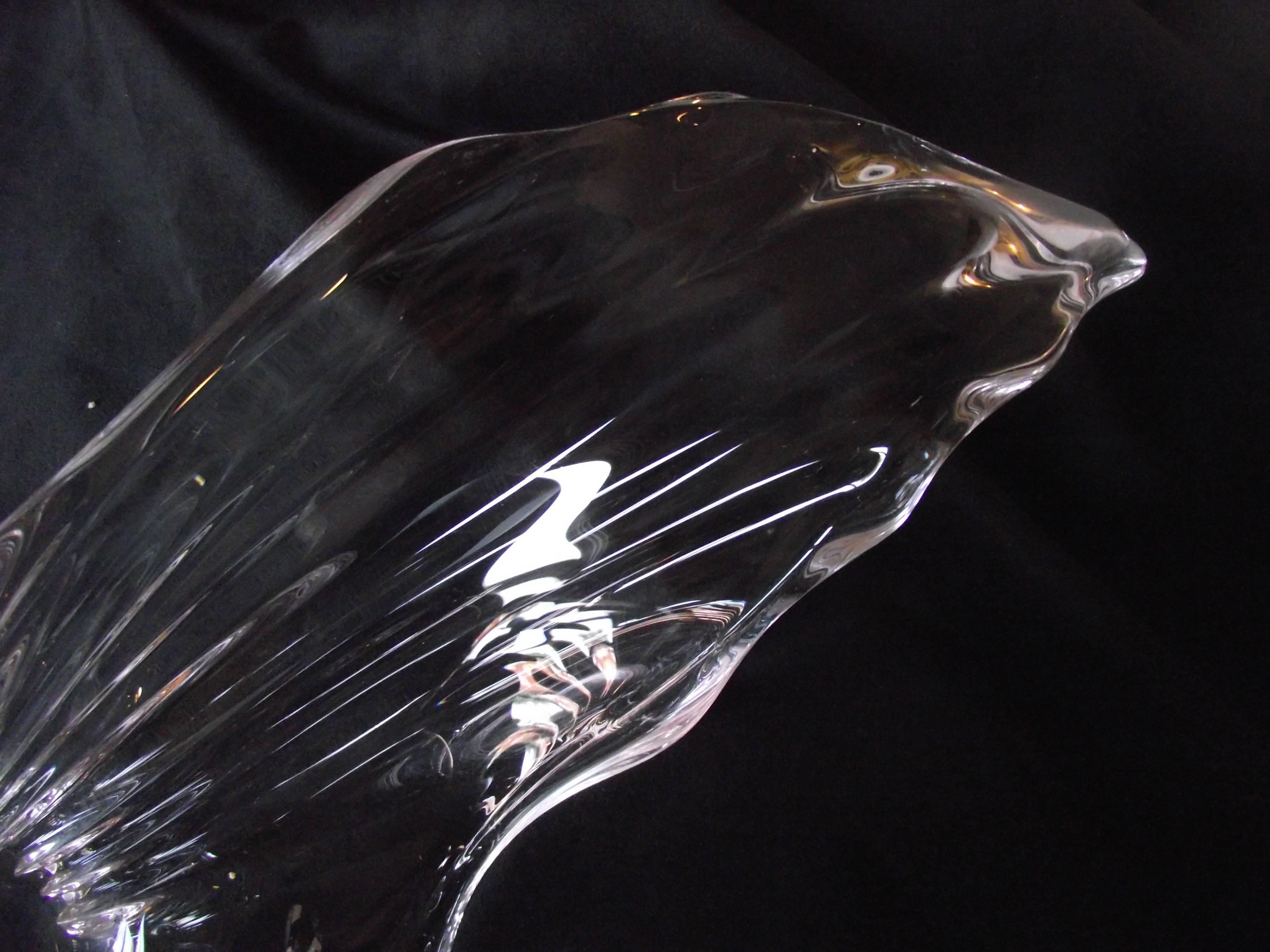 Mid-20th Century Cofax Mid-Century Glass Center Piece, Cofrac Paris Art Verrier Bowl For Sale