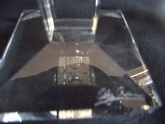 Oleg Cassini Crystal Candlesticks, Signed Oleg Cassini Candlesticks