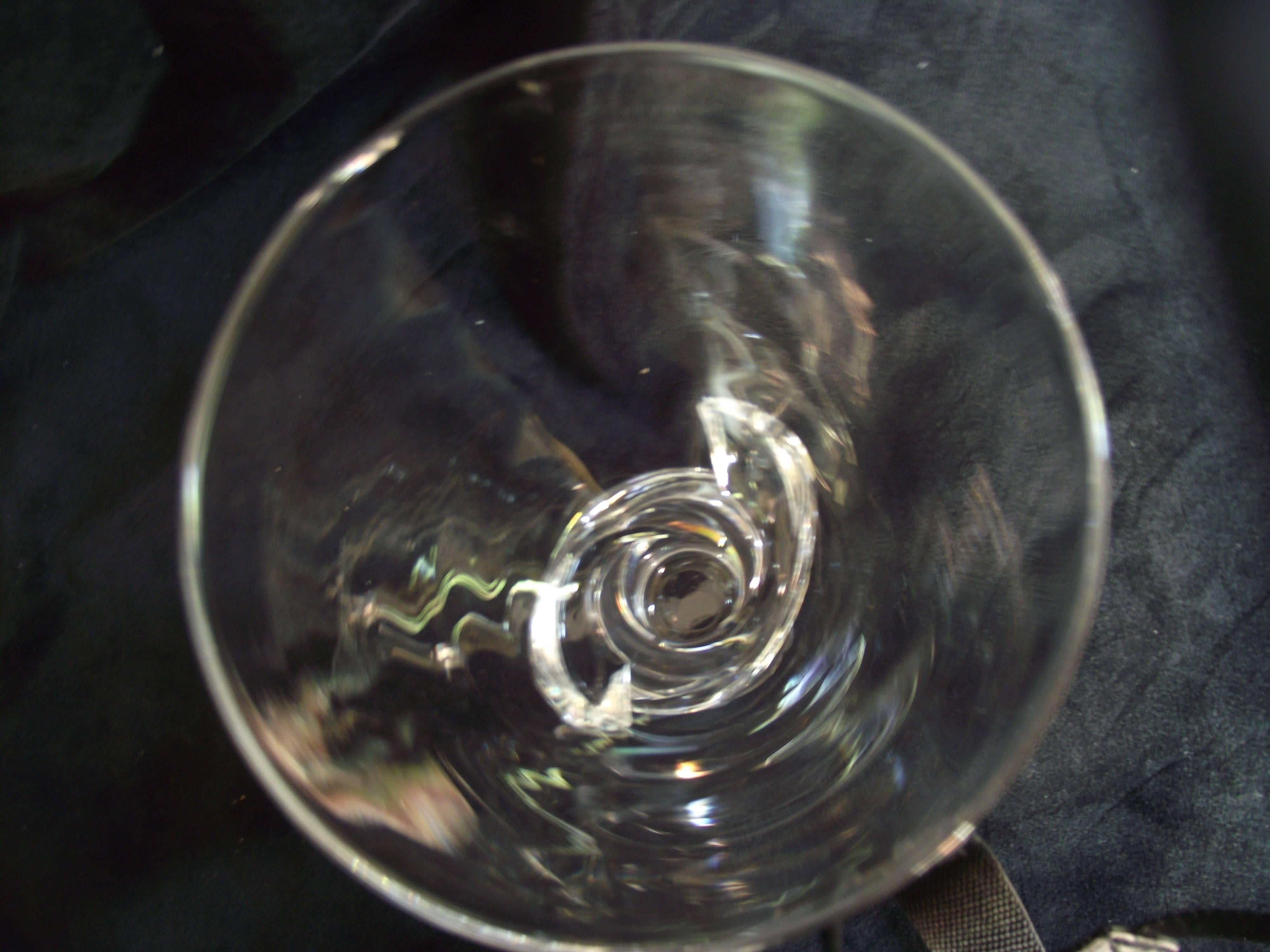 Mid-Century Modern Signed Steuben Spiral Vase by Donald Pollard, Vintage Steuben Glass Vase For Sale