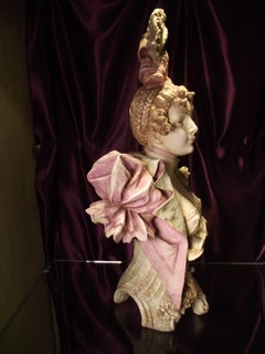 Antique Terplitz Porcelain  Bust, Austrian Porcelain Lady Bust