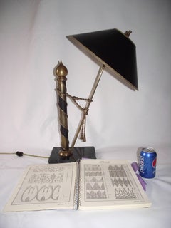 Neoclassic Desk Lamp, Antique  Black and Gold Desk or table Lamp