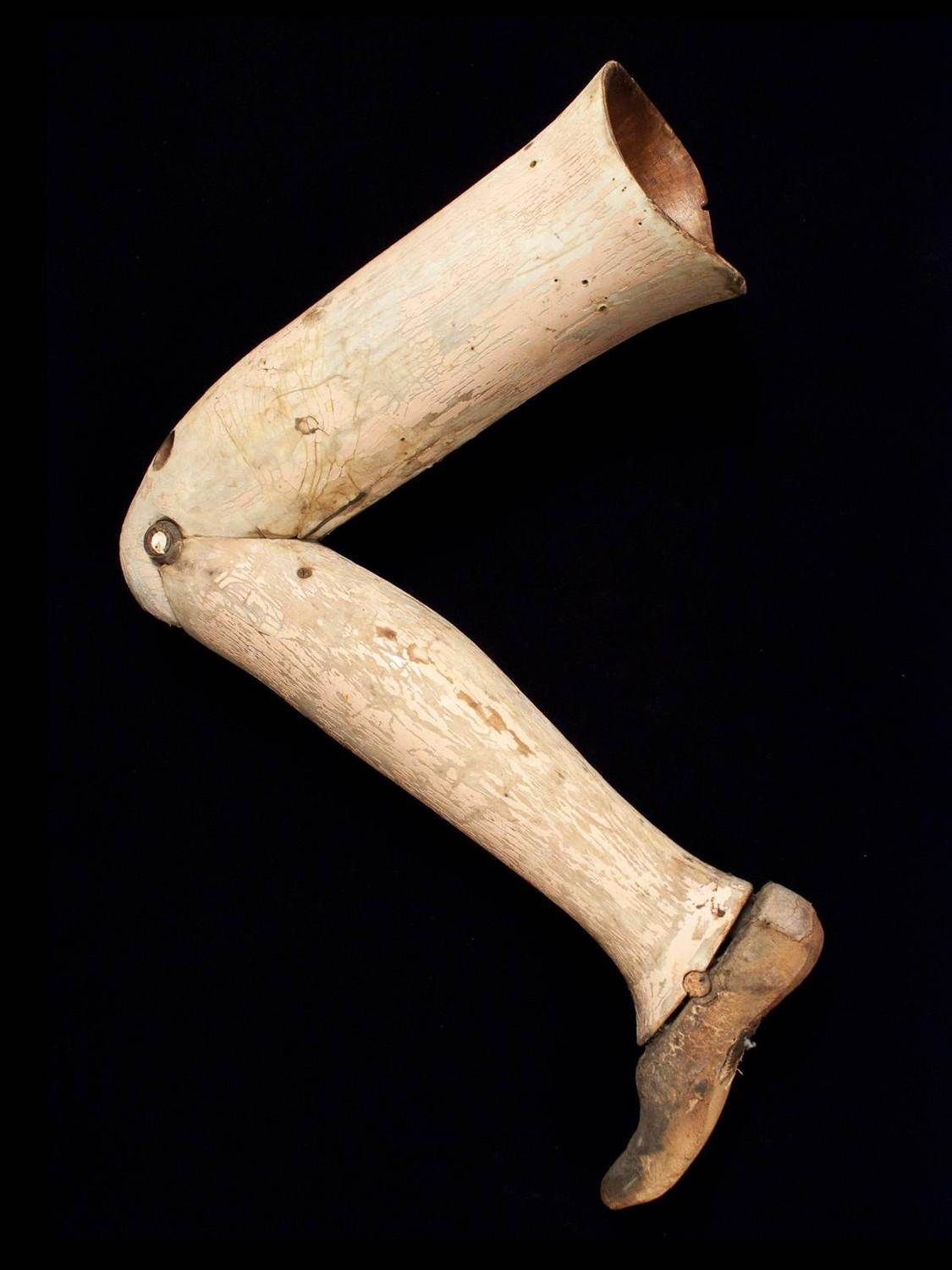 Early 20th Century Wood Prosthetic Leg For Sale at 1stdibs