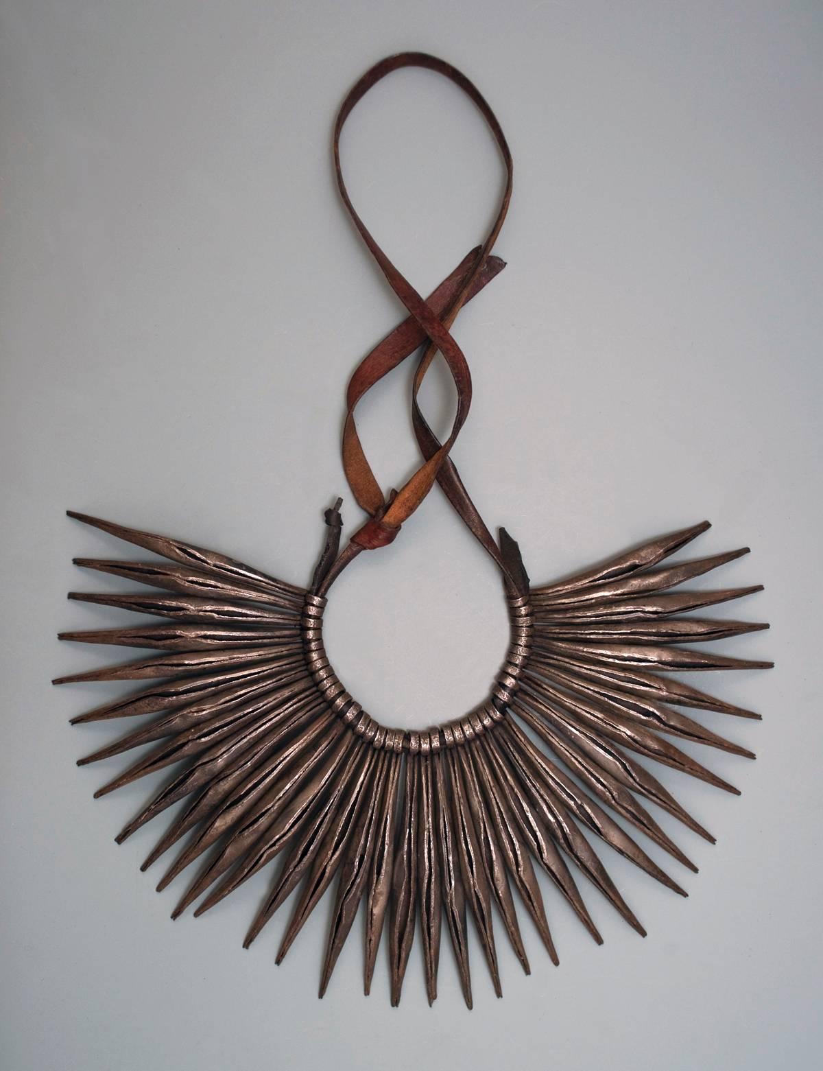Tribal Early 20th Century Iron and Leather Cache-Sex from Cameroon, Africa