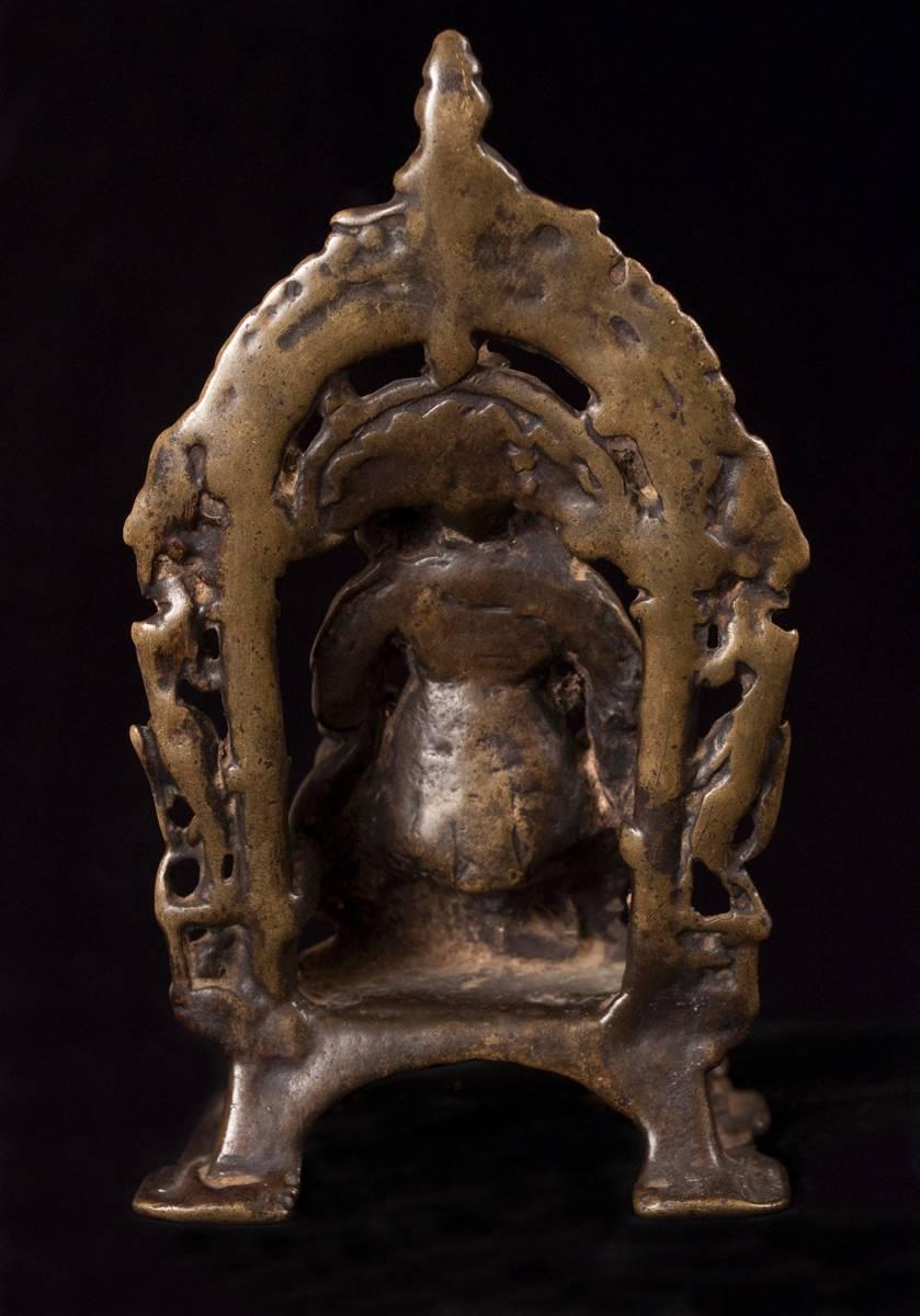 Indian 13th-16th Century Bronze Shrine for Kubera, the God of Riches from India