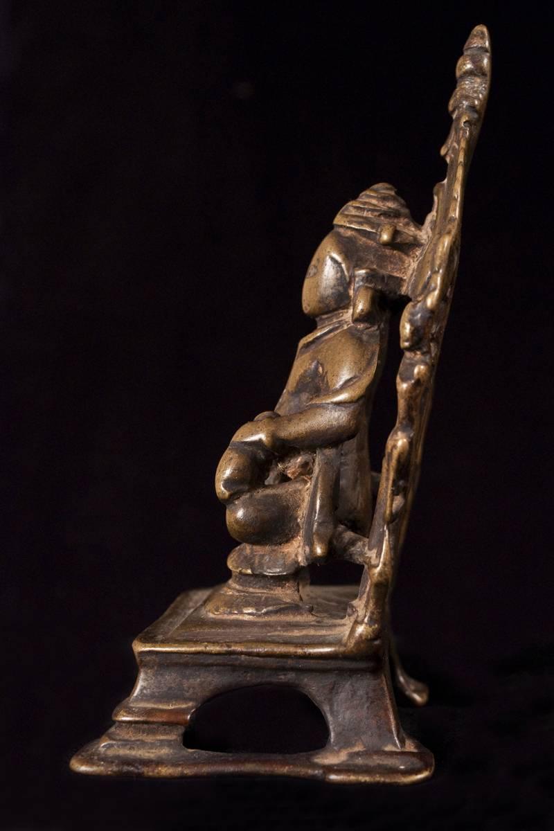 Tribal 13th-16th Century Bronze Shrine for Kubera, the God of Riches from India