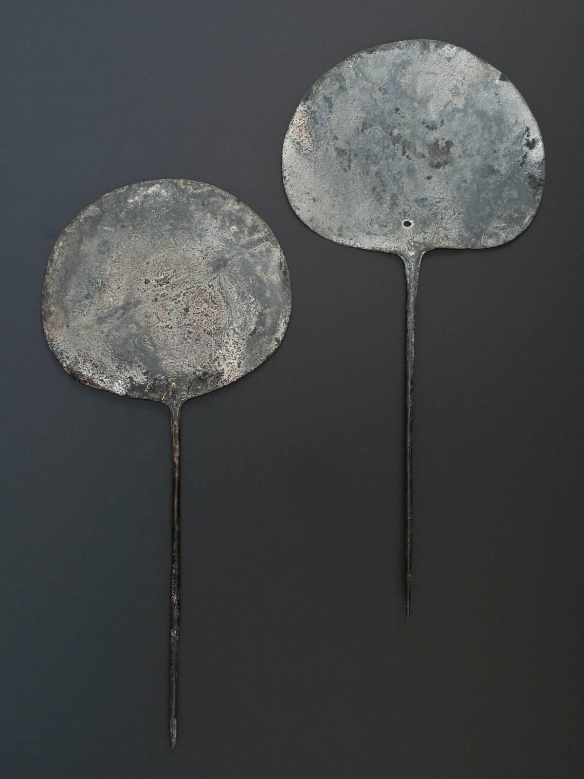 8th-11th century silver tupos (shawl pins) Inca culture, Peru.

 