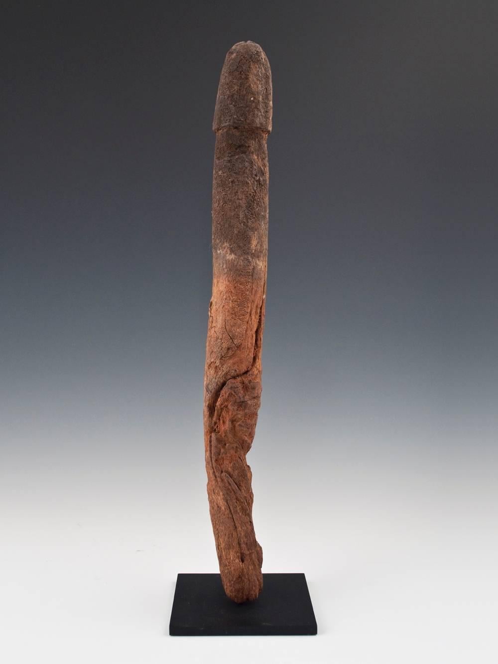 Offered by Zena Kruzick.
19th century tribal carved wood phallus, Fon Tribe, Togo/Benin.

This carved wood phallus, called legba, is from the Fon Tribe on the border of Togo and Benin. These were placed in the ground to stimulate the growth of