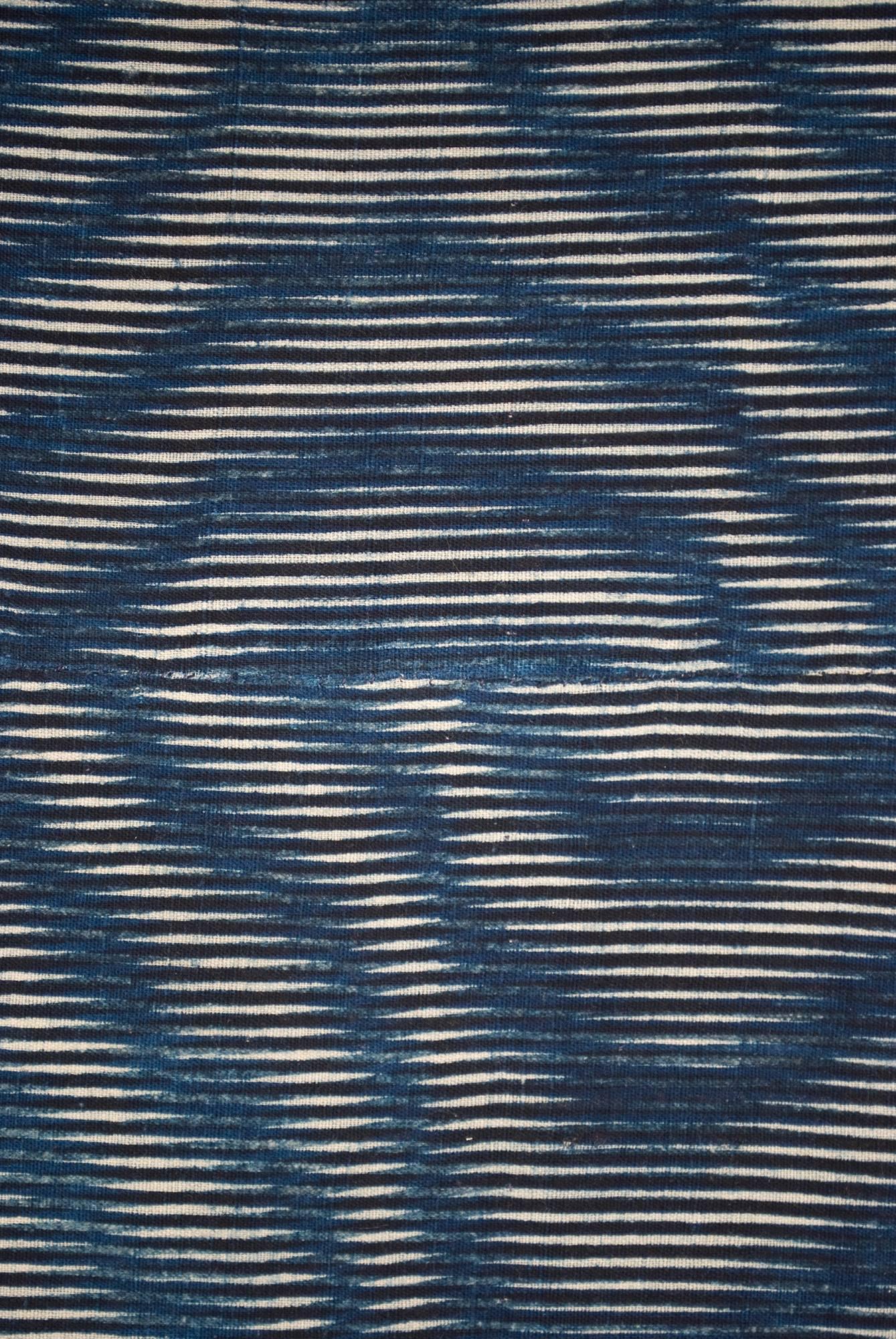 Meiji Late 19th Century Stencil-Dyed Indigo Futon Cover, Japan