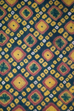 Zeremonielles widerstandsgefärbtes Kopftuch einer Frau:: Kambodscha:: um 1900