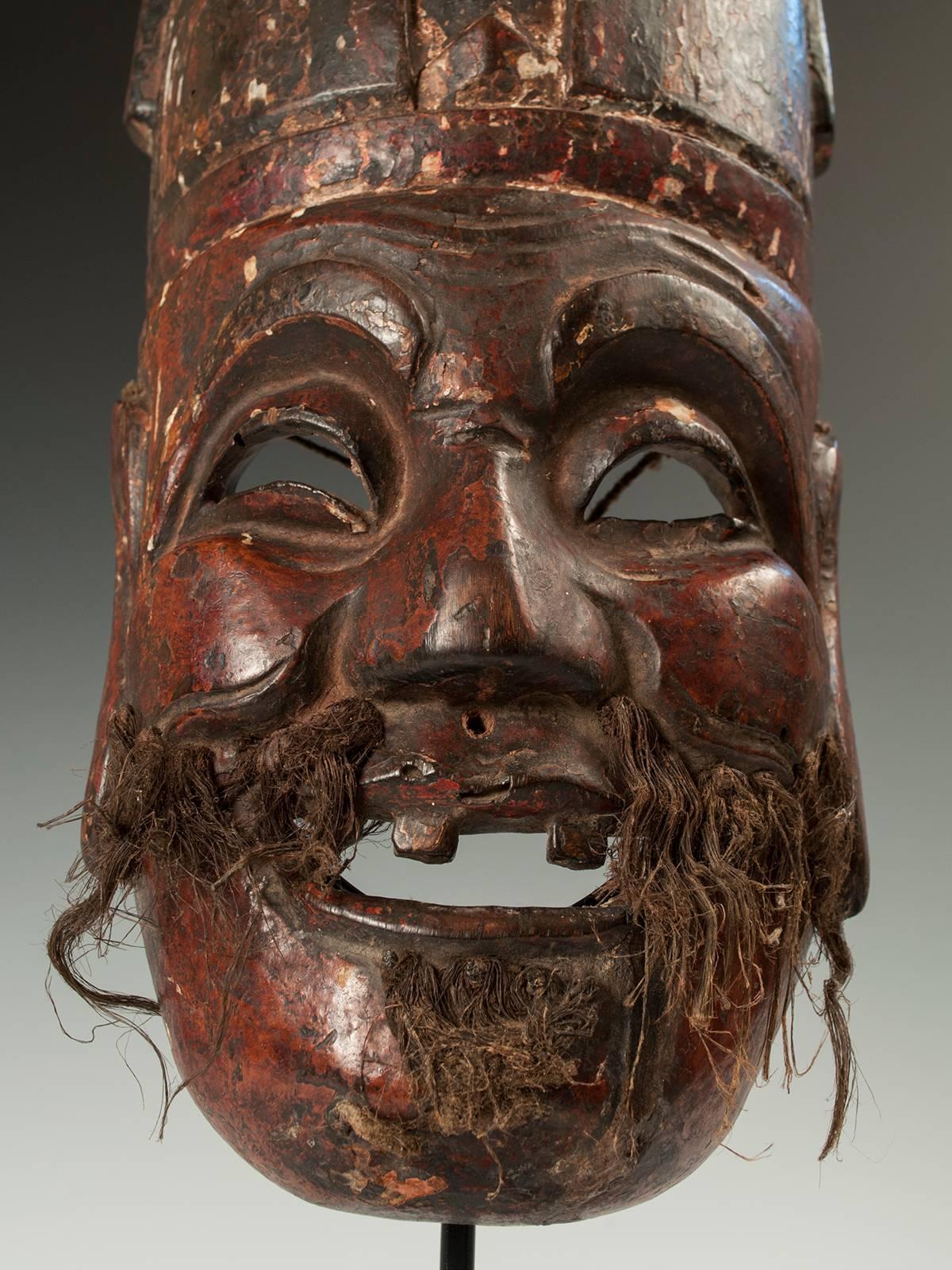 chinese wooden mask