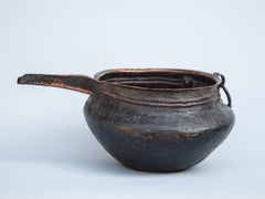 Copper Pot with Spout, Hand-Hammered, Tibet, Mid-20th Century