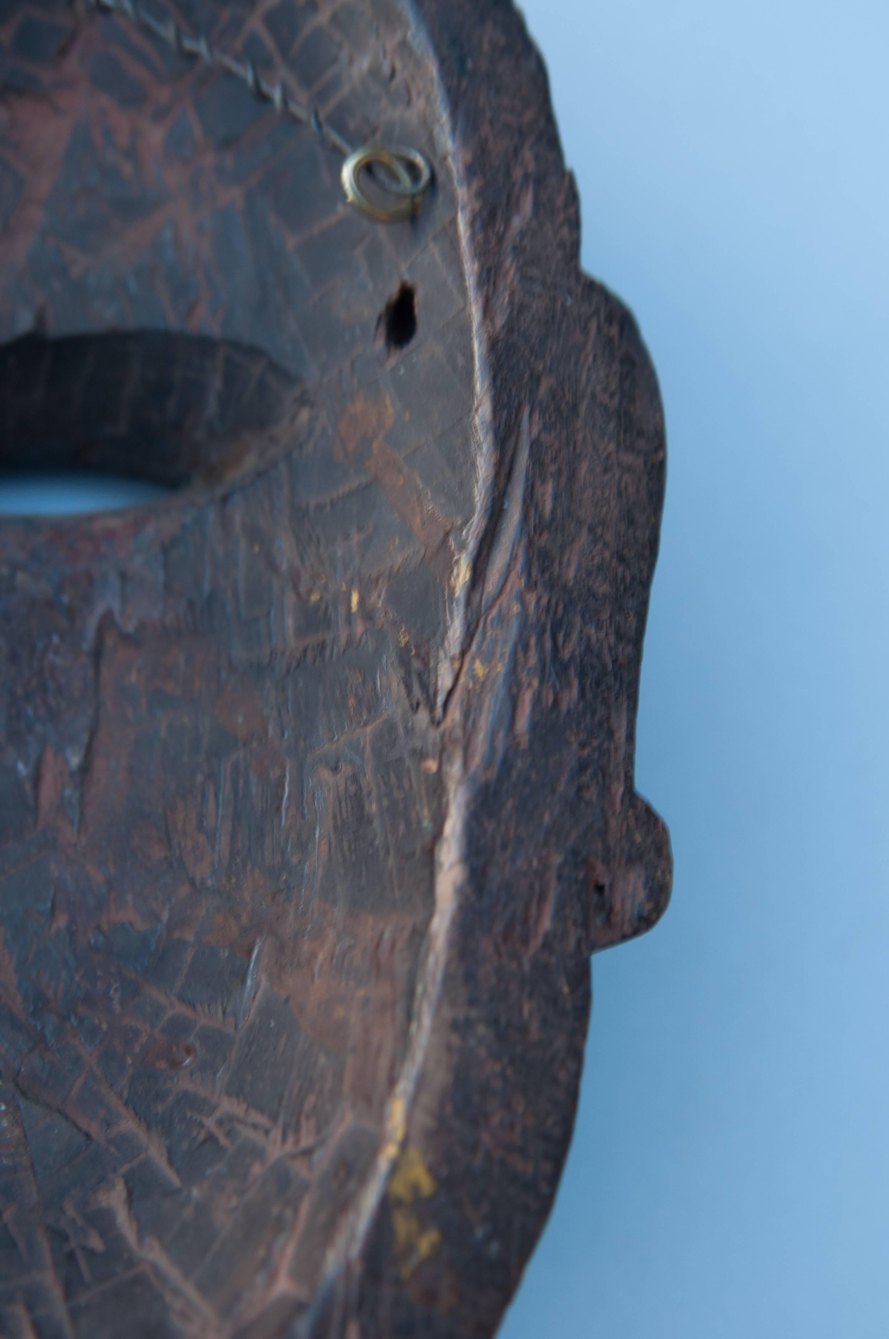 Wooden Mask, Tharu of Nepal, Early 20th Century 2