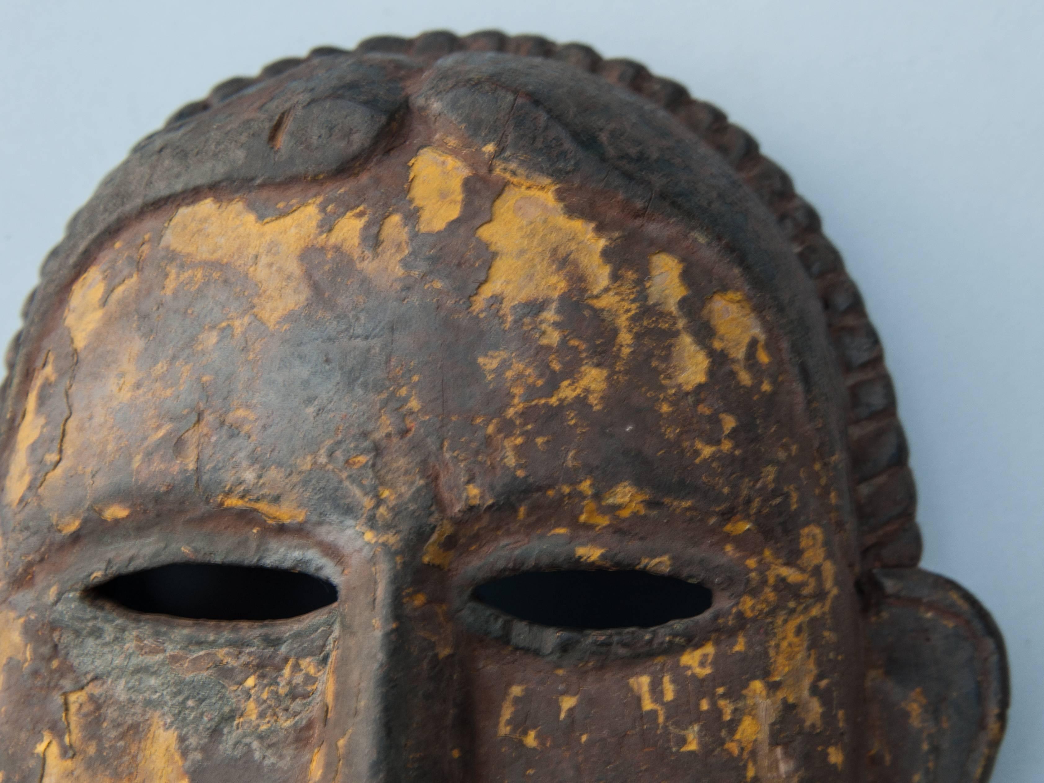 Tribal Wooden Mask, Tharu of Nepal, Early 20th Century
