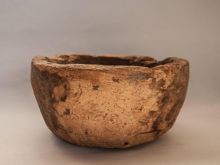 Rustic Handhewn Wooden Bowl, Java, Mid20th Century at 1stDibs hand