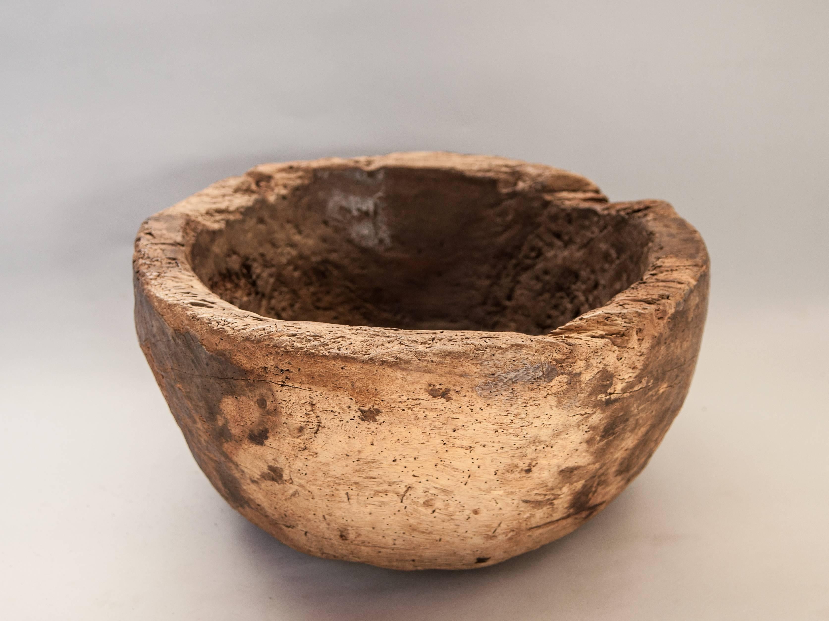 rustic wooden bowl