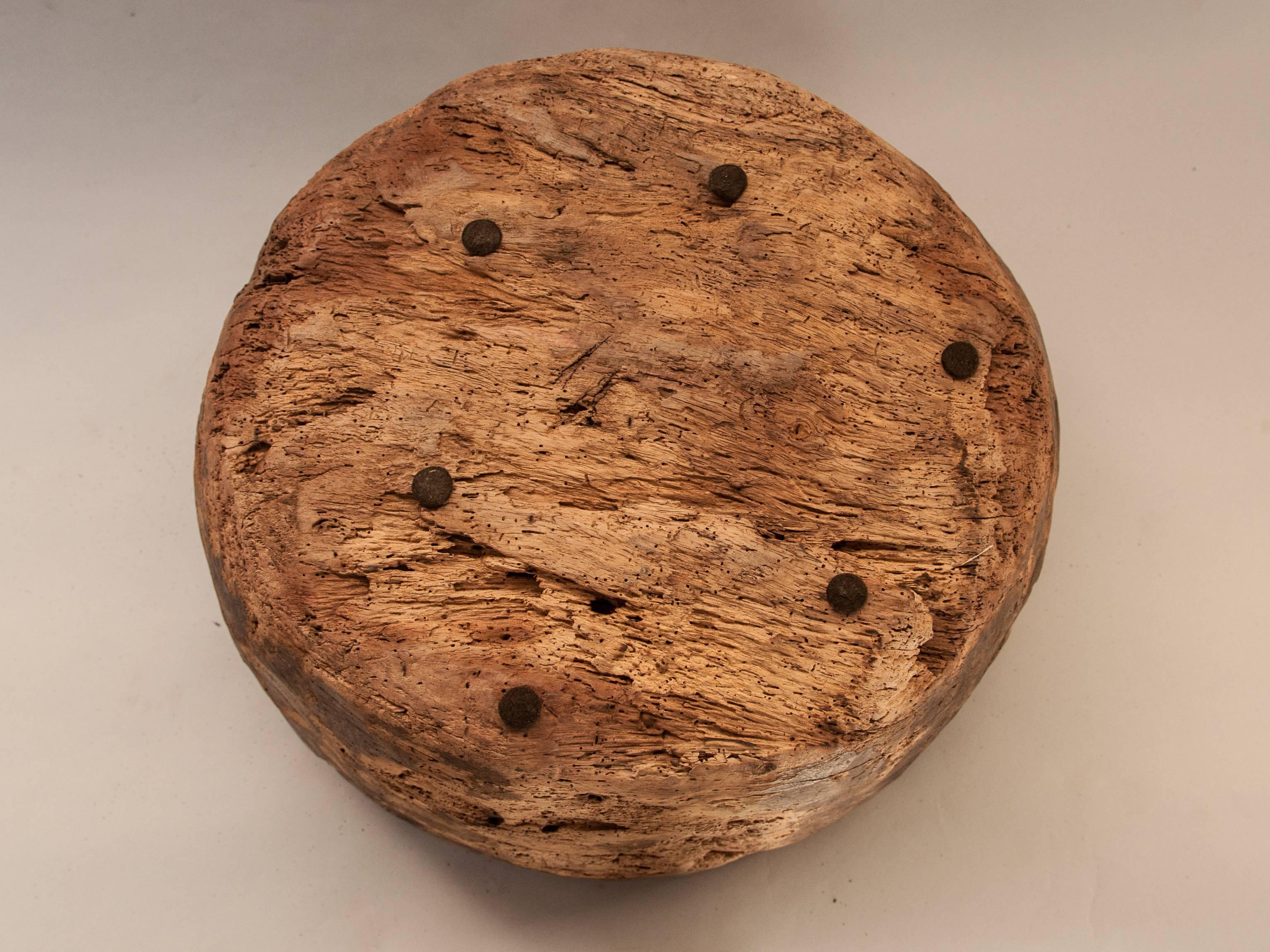 Rustic Handhewn Wooden Bowl, Java, Mid-20th Century 3