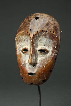 Small Expressive Tribal Mask, Lega, Drc, Africa, Mid-20th Century