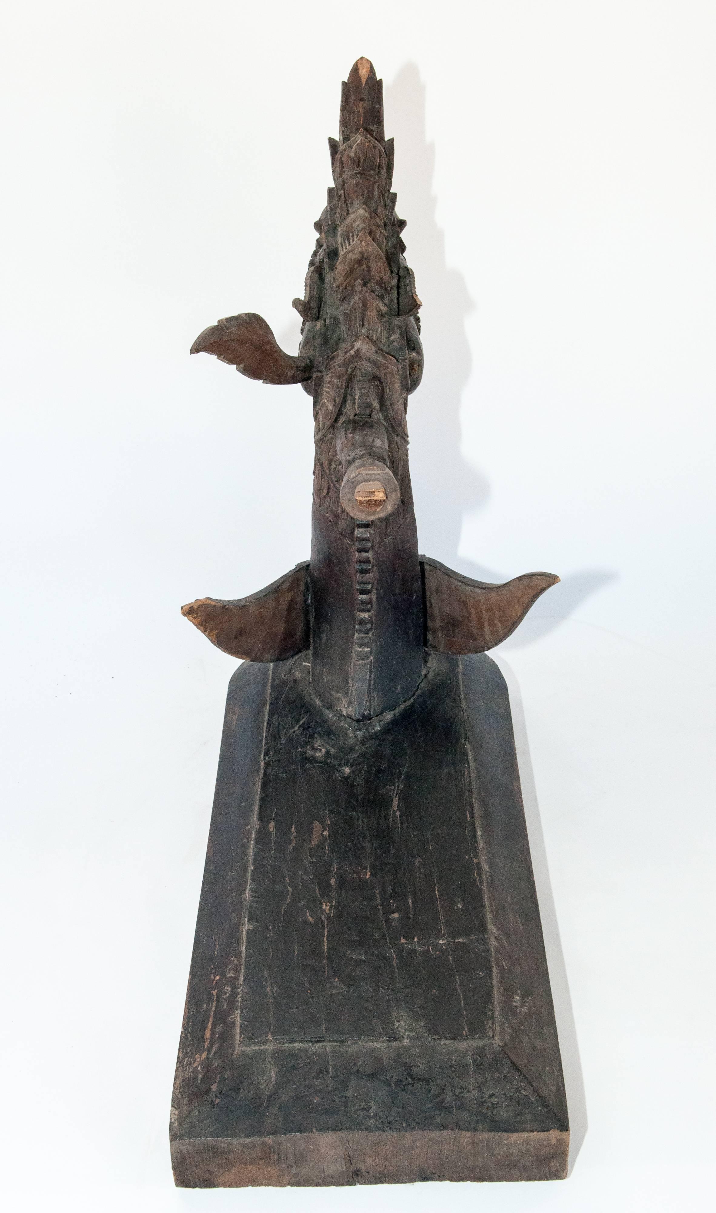 Carved Silk Winding Tool from Laos, Naga Motif, Early-20th Century 1