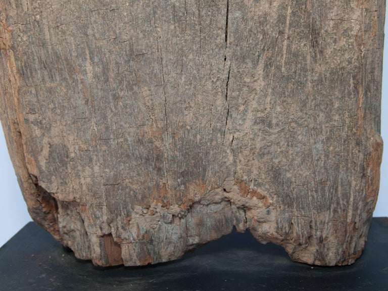 Tribal Ritual Binding Posts Tribal Marking Post from the Tharu of Nepal, Mid-20th Century with a ...