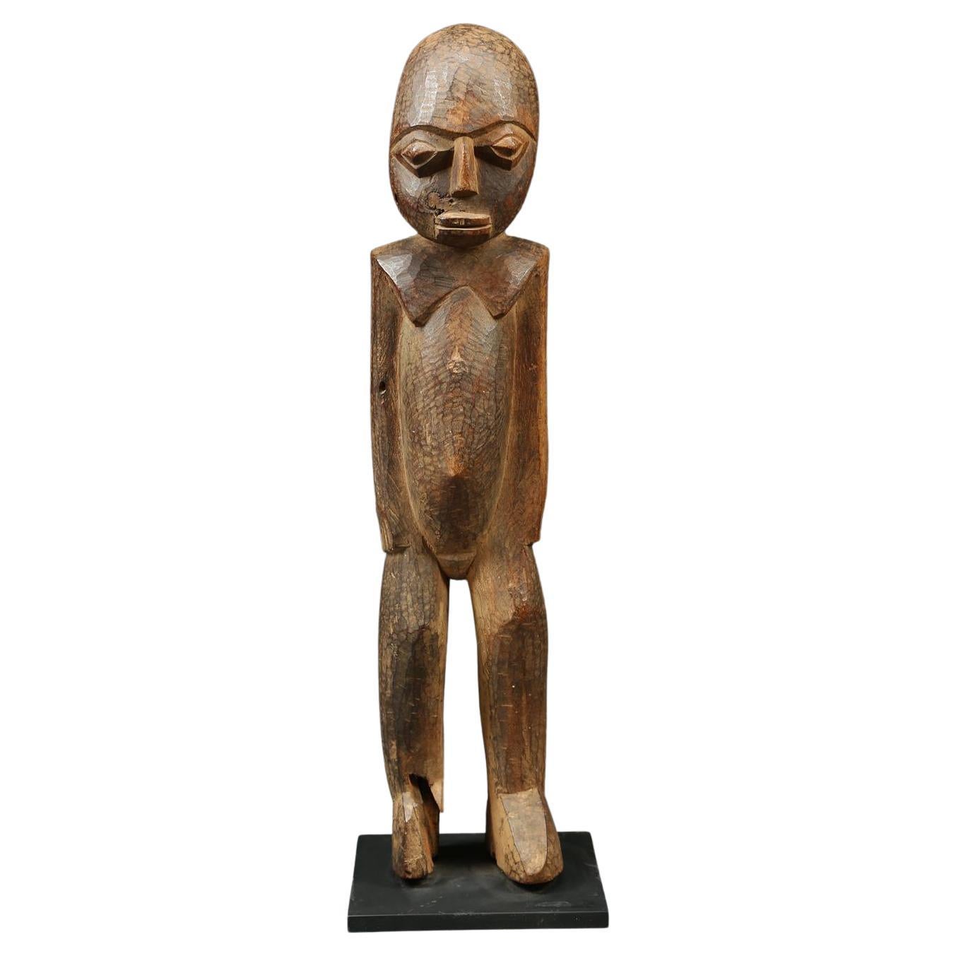 Strong Cubist Lobi Standing Figure Ghana Burkina Faso Africa Early 20th Century For Sale