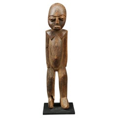 Strong Cubist Lobi Standing Figure Ghana Burkina Faso Africa, Early 20th Century