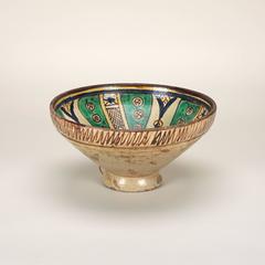 Early 20th Century Morocco Fez Ceramic Bowl