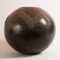 Mid-20th Century Zulu Ceramic Beer Pot, South Africa