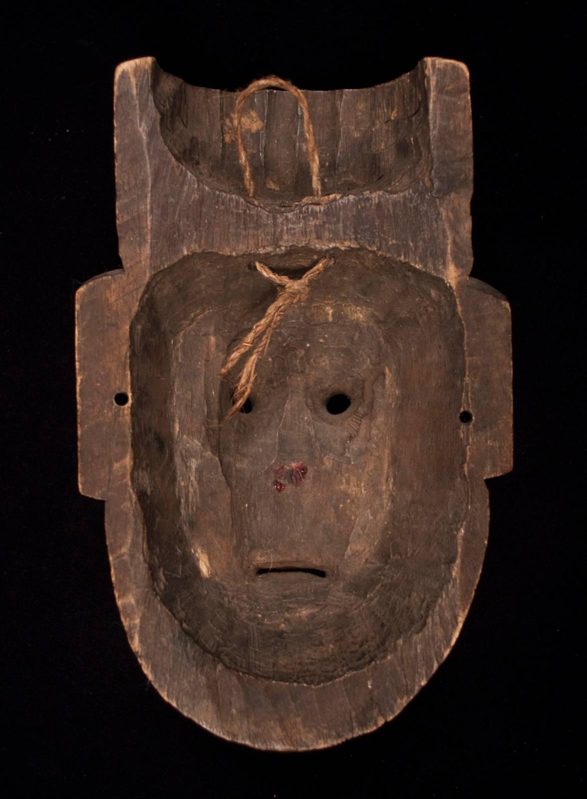 Nepalese Late 19th-Early 20th Century Wood Theater Mask from Nepal