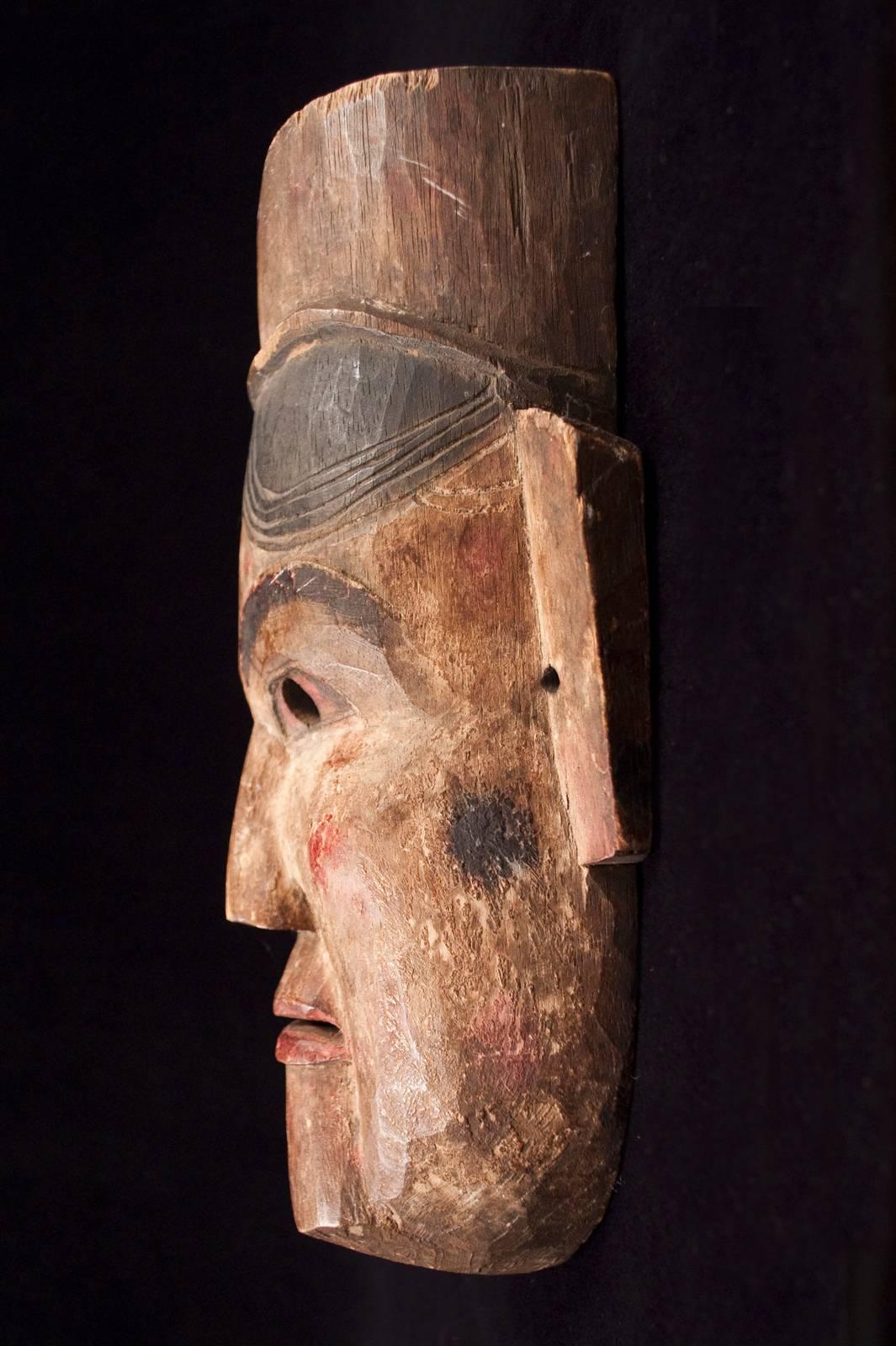 Tribal Late 19th-Early 20th Century Wood Theater Mask from Nepal