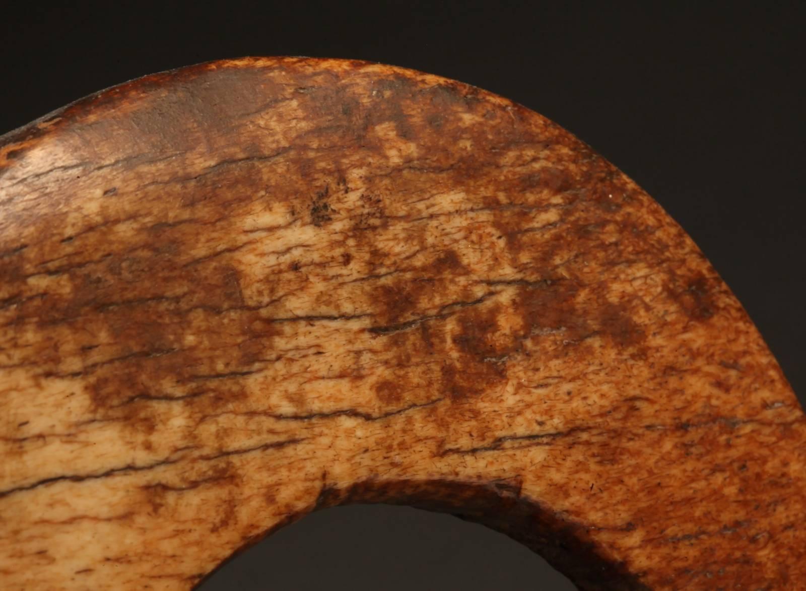 Hand-Carved 19th Century Tribal Lobi Bone Armband, Mali, Africa