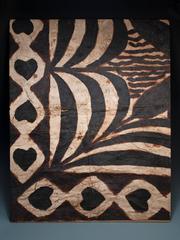 Early 20th Century Abstract Tapa Cloth Fragment from Western Samoa