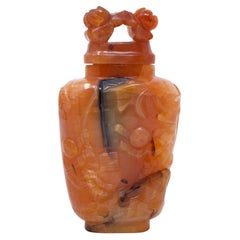 Antique Chinese Carnelian Cabinet Snuff Bottle