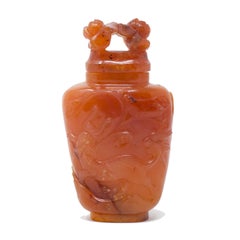 Antique Chinese Carnelian Cabinet Snuff Bottle