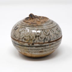Antique Thai Sawankhalok Ceramic Covered Box