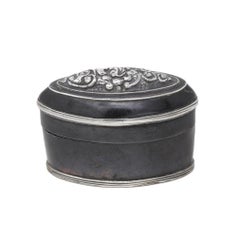 Antique Laotian Silver & Copper Lime Box