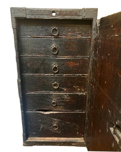 Antique Six (6) Dawers Peddler's Japanese Tansu, Edo Period
