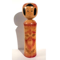 Große japanische Naruko-Kokeshi im Vintage-Stil von Masa Kumagai