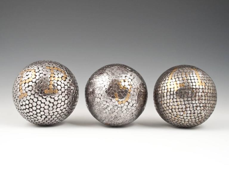 19th Century Bocce Balls, Italy or France, Set of Three For Sale at 1stdibs