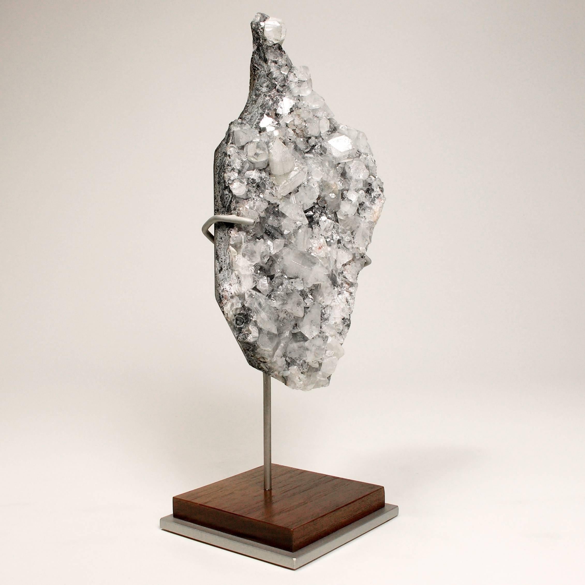 Indian Mineral Specimen Sculpture Apophyllite Grown on a Crystal Base