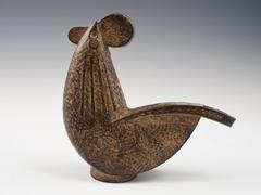 Mid-Century Modern Rooster Okimono Sculpture, Japan