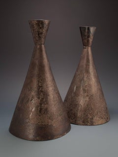 9th Century Silver Processional Priest's Hats, Chimu Culture, Peru