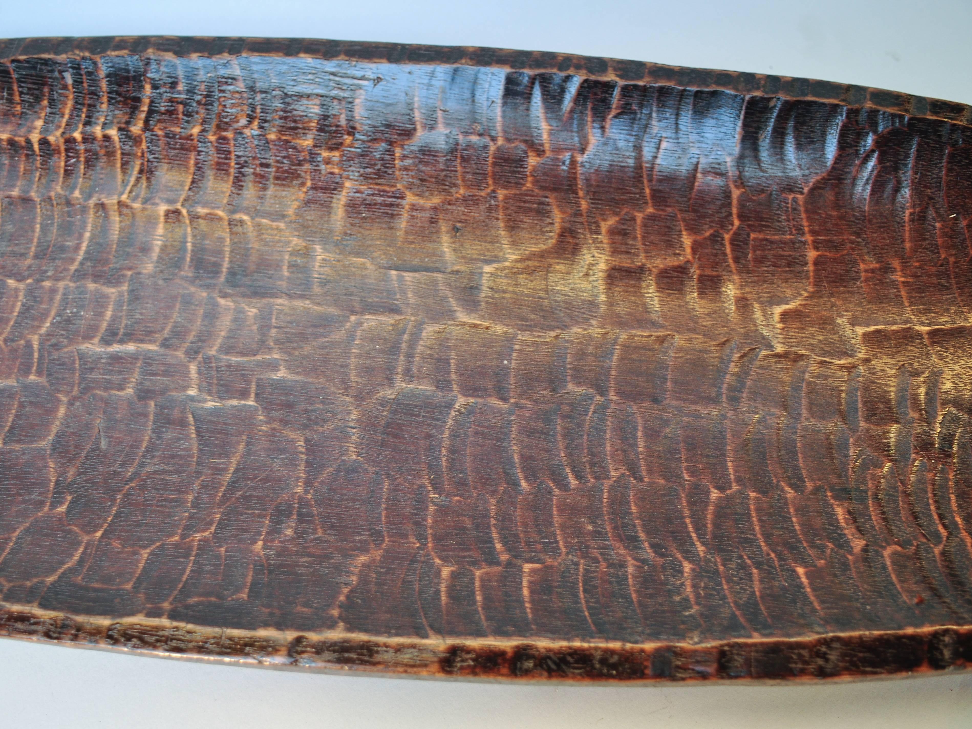 Tribal Hand Hewn Wooden Tray from the Mentawai Islands, Mid-Late 20th Century. 3