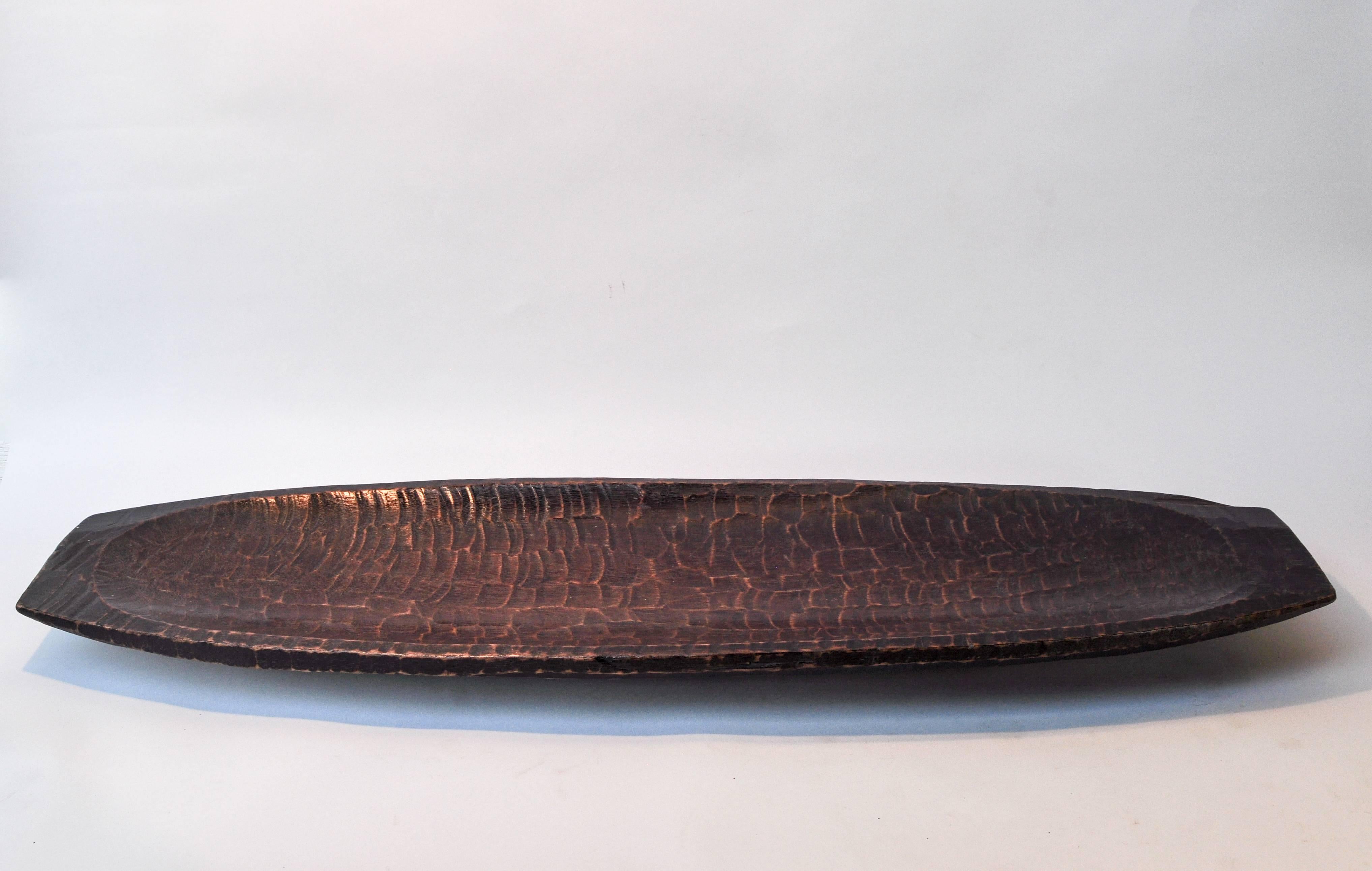 Tribal Hand Hewn Wooden Tray from the Mentawai Islands, Mid-Late 20th Century. 7